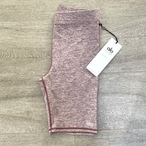 NWT ALO U Yoga High-waist Biker Short in Smoky Quartz Heather XS